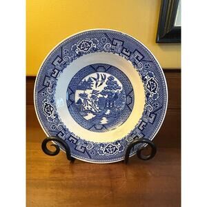 Vintage Homer‎ Laughlin Blue Willow Ware 8 1/8" Rim Soup Bowl -Set of 4